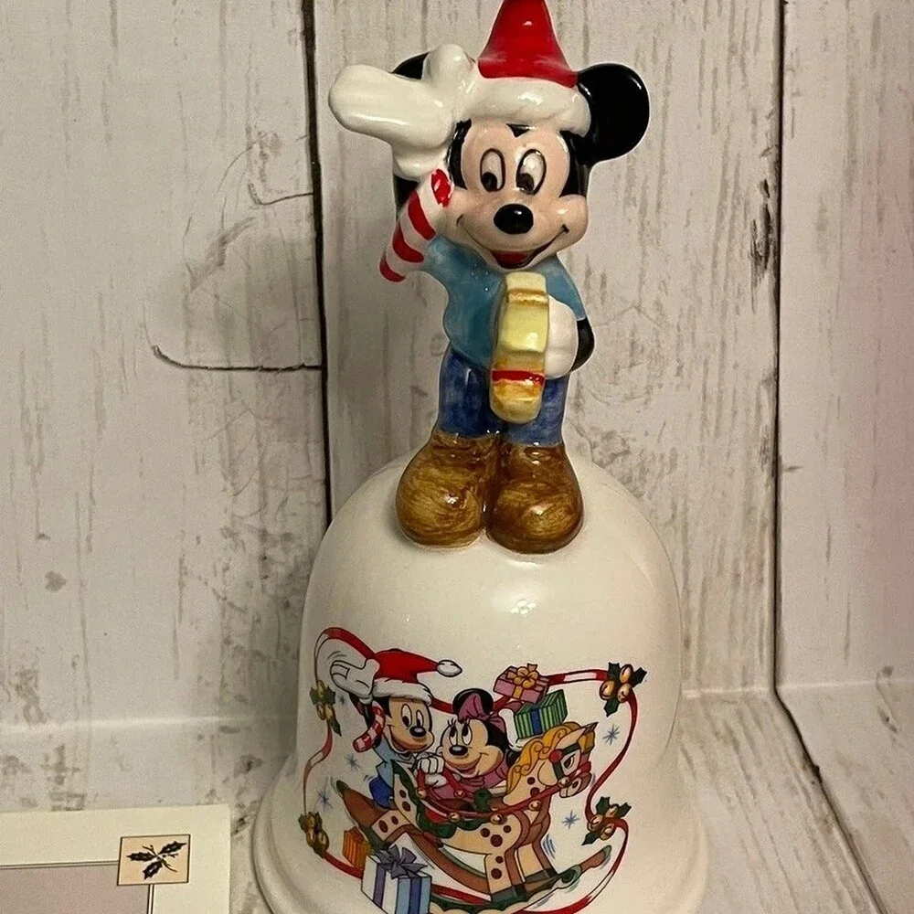 Vintage Mickey Mouse & Minnie Annual Collectible Annual Bell 1991 Schmid Disney